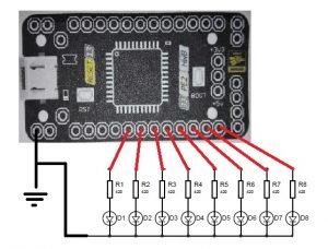 circuito 8 leds