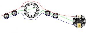 Gorra Neopixel Wearable TBem diagrama
