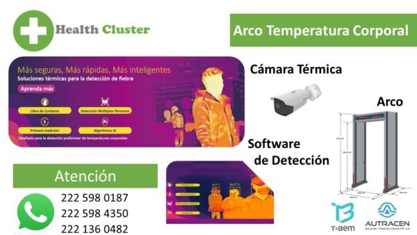 Arco de Temperatura Corporal y Metal / Alarma por temperatura fuera de rango y/o detección de metal - Imagen 5