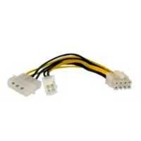 CABLE 15CM ADAPTADOR DE FUENTE DE PODER ALIMENTACIÓN CPU INTERNO 4 PINES A 8 PINES EPS CON LP4 - HEMBRA A MACHO - STARTECH.COM MOD. EPS48ADAP