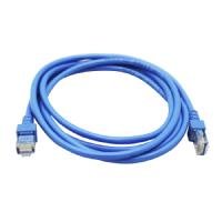 CABLE DE RED GHIA 2 MTS 6 PIES PATCH CORD CAT 5E UTP AZUL 100COBRE