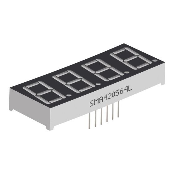 Display de 7 segmentos 4 digitos anado comun