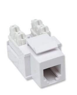 Jack interlline RJ11-RJ12 para telefonia de impacto blanco
