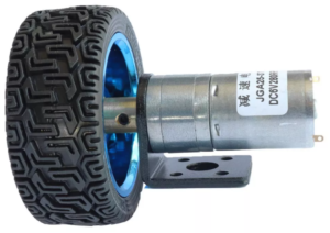 MOTOR CODIFICADOR JGB37-520 CON LLANTA 6V 90RPM AB8